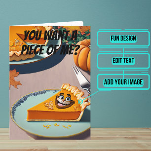 Carte Citrouille Pie S'Est Mal Drôle Thanksgiving