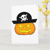 Carte citrouille pirate (Fleur jaune)