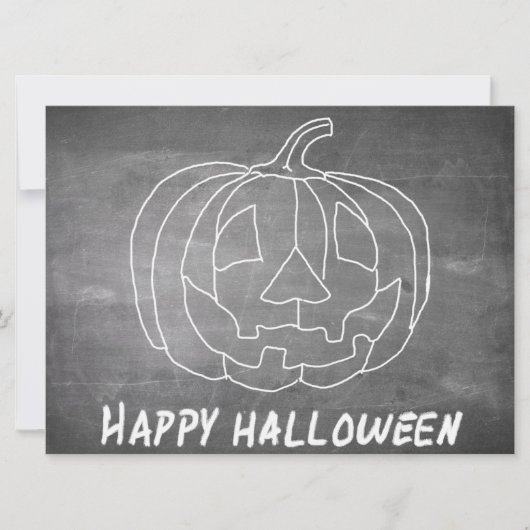 Carte Citrouille pour Halloween 1 aspect tableau (Devant)