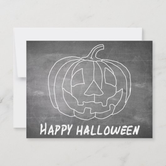 Carte Citrouille pour Halloween 1 aspect tableau (Devant)