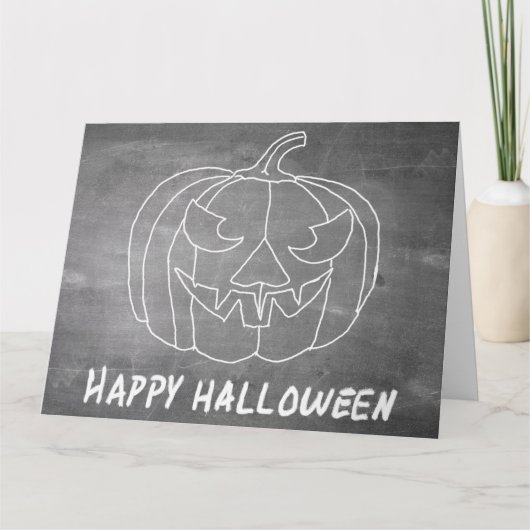 Carte Citrouille pour Halloween 3 aspect tableau (Devant)
