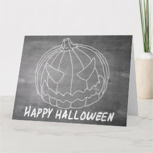 Carte Citrouille pour Halloween 6 aspect tableau