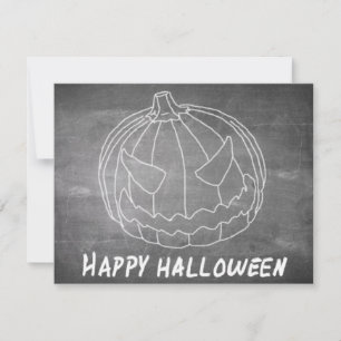 Carte Citrouille pour Halloween 6 aspect tableau