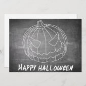 Carte Citrouille pour Halloween 6 aspect tableau (Devant / Derrière)