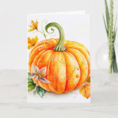 Carte Citrouille récolté en automne fraîchement récolté (Devant)
