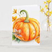 Carte Citrouille récolté en automne fraîchement récolté (Fleur jaune)