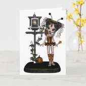 Carte Citrouille rêveur de nymphe (Fleur jaune)