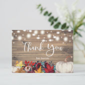 Carte Citrouille rustique Turquoise Orange Bourgogne Mer (Debout devant)