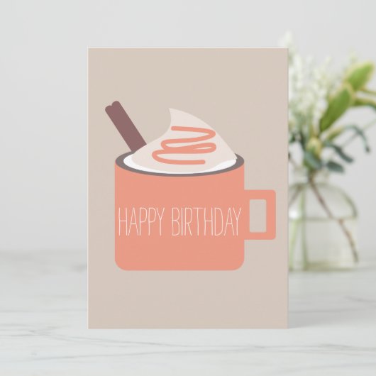 Carte Citrouille Spice Campfire Mug Anniversaire Ami (Debout devant)