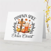 Carte Citrouille Spice Et Jésus Christ Cross Citrouille (Fleur jaune)