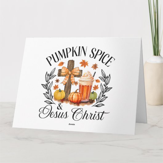 Carte Citrouille Spice Et Jésus Christ Cross Citrouille (Dos)