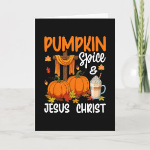 Carte Citrouille Spice Et Jésus-Christ Noël chrétien d'a