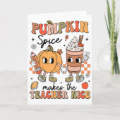 Carte Citrouille super épice rend enseignant Nice automn (Devant)