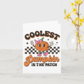 Carte Citrouille super Le Plus Froid Dans Le Patch Hallo (Fleur jaune)