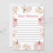 Carte Citrouille temps rose (Devant)