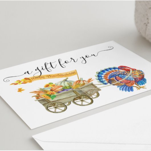 Carte Citrouille Turquie Thanksgiving automne