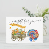 Carte Citrouille Turquie Thanksgiving automne (Debout devant)