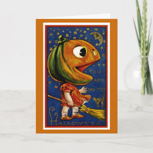 Carte Citrouille vintage