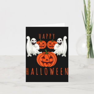 Carte Citrouille visage de Halloween jack o lanterne fan
