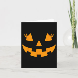 Carte Citrouille visage Jack O Lantern Cils Cos Hallowen