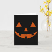 Carte Citrouille visage Jack o Lantern JackoLantern vint (Fleur jaune)