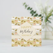 Carte Citrouilles Artistiques Moderne Blush Moutarde (Debout devant)