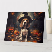 Carte Citrouilles Beagle Halloween Épouvantables (Devant)
