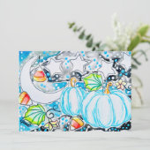 Carte Citrouilles bleues (Debout devant)