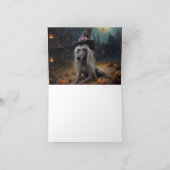 Carte Citrouilles chinois arrêtés Halloween effrayant (Intérieur)