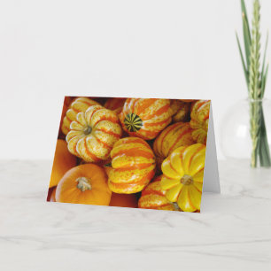 Carte Citrouilles Courges Automne Action de grâce