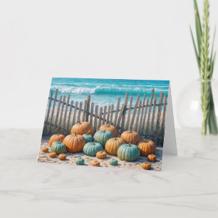 Carte Citrouilles d'anniversaire de plage
