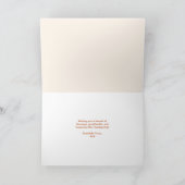 Carte Citrouilles d'aquarelle et Foliting Thanksgiving (Intérieur)