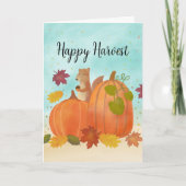 Carte Citrouilles d'automne Moisson de feuilles (Devant)