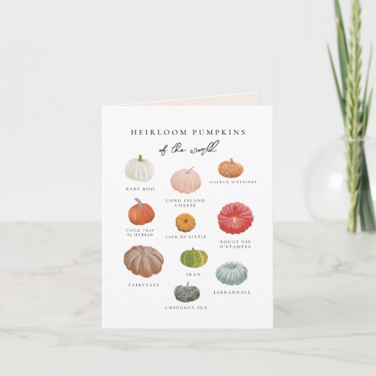 Carte Citrouilles de collection d'automne (Devant)