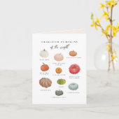 Carte Citrouilles de collection d'automne (Fleur jaune)