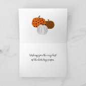 Carte Citrouilles de l'automne rustique Bienvenue Thanks (Intérieur)