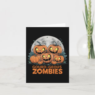 Carte Citrouilles de zombies effrayants Drôles de H