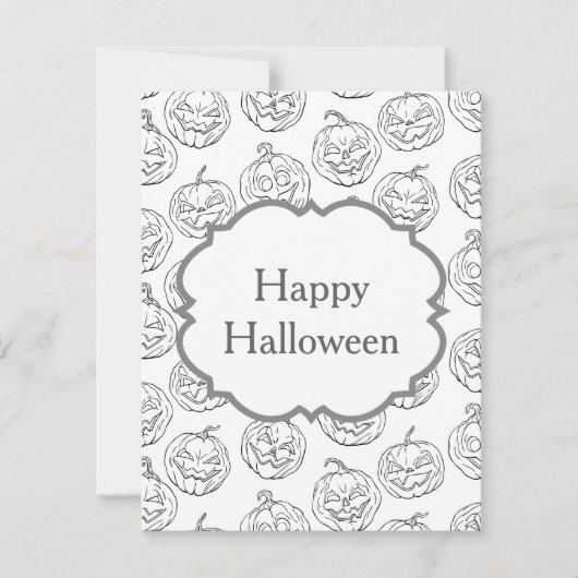 Carte Citrouilles d'Halloween (Devant)