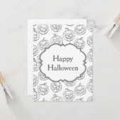 Carte Citrouilles d'Halloween (Devant/Arrière en situation)