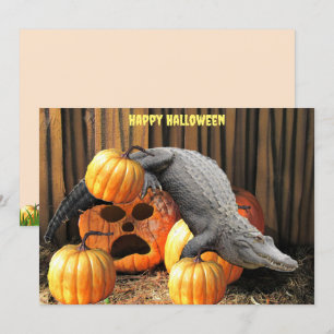 Carte Citrouilles d'Halloween et Gator