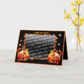 Carte Citrouilles d'Halloween fou (cadre photo) (Fleur jaune)