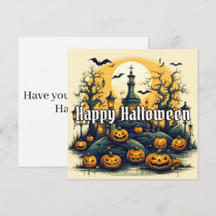 Carte Citrouilles d'Halloween super Éffrayants