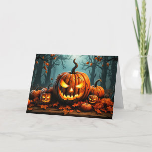Carte Citrouilles d'Halloween super Éffrayants