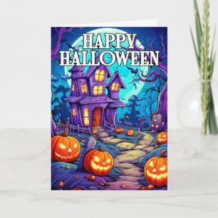 Carte Citrouilles éffrayants Bonne Halloween