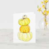Carte citrouilles empilés (Fleur jaune)