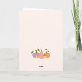 Carte Citrouilles et champignons d'Halloween (Dos)