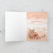 Carte Citrouilles et fleurs de Thanksgiving religieuses (Intérieur)