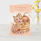 Carte Citrouilles et fleurs de Thanksgiving religieuses (Fleur jaune)