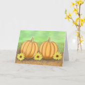 Carte Citrouilles et tournesols (Fleur jaune)