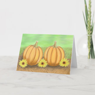 Carte Citrouilles et tournesols
